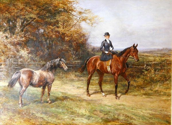 Lady Denman (1884-1954) (olje på lerret) av Heywood Hardy