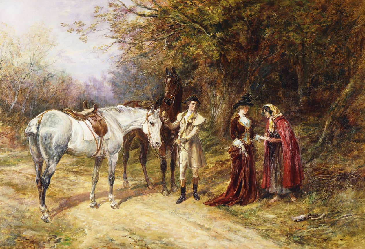 Spåmannen, 1907 av Heywood Hardy