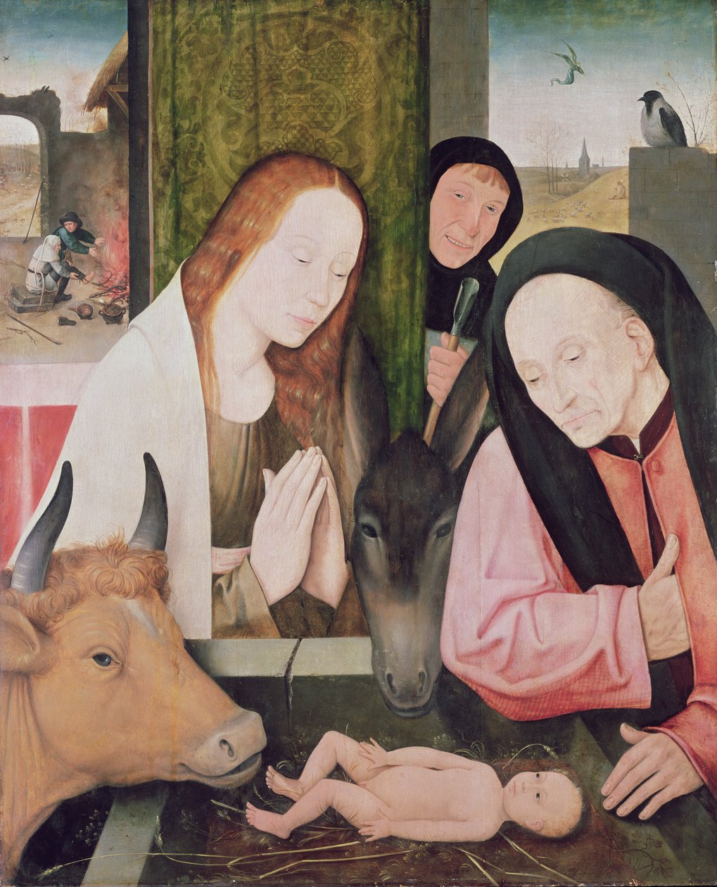 Tilbedelse av barnet av Hieronymus Bosch