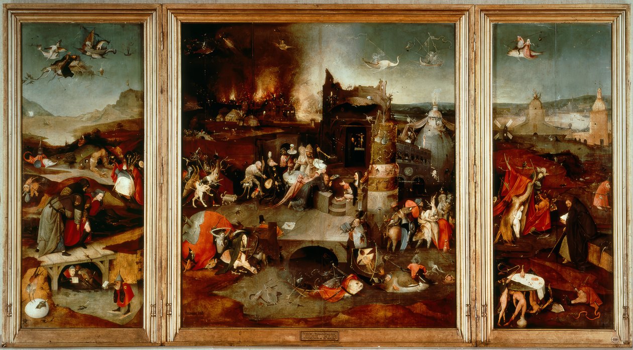 Fristelsen til Saint Anthony av Hieronymus Bosch