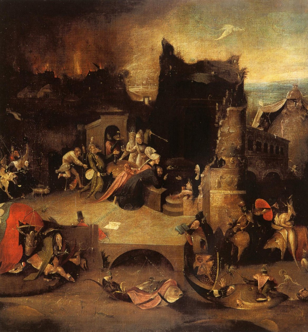 Fristelsen til Saint Anthony av Hieronymus Bosch