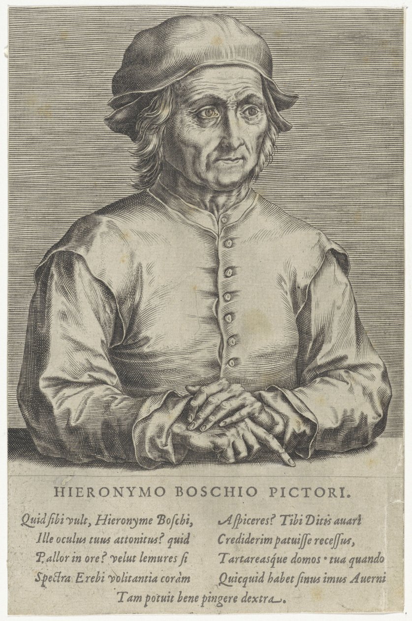Portrett av Hieronymus Bosch av Hieronymus (after) Bosch
