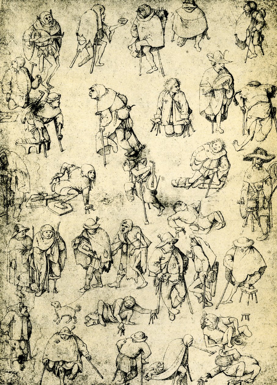 Krøblinge, tiggere og tiggermusikere av Hieronymus Bosch