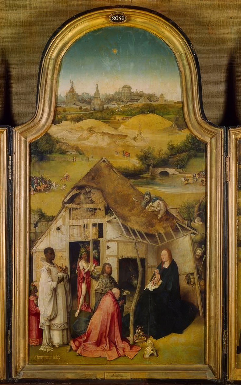 Tilbedelse av magiene av Hieronymus Bosch