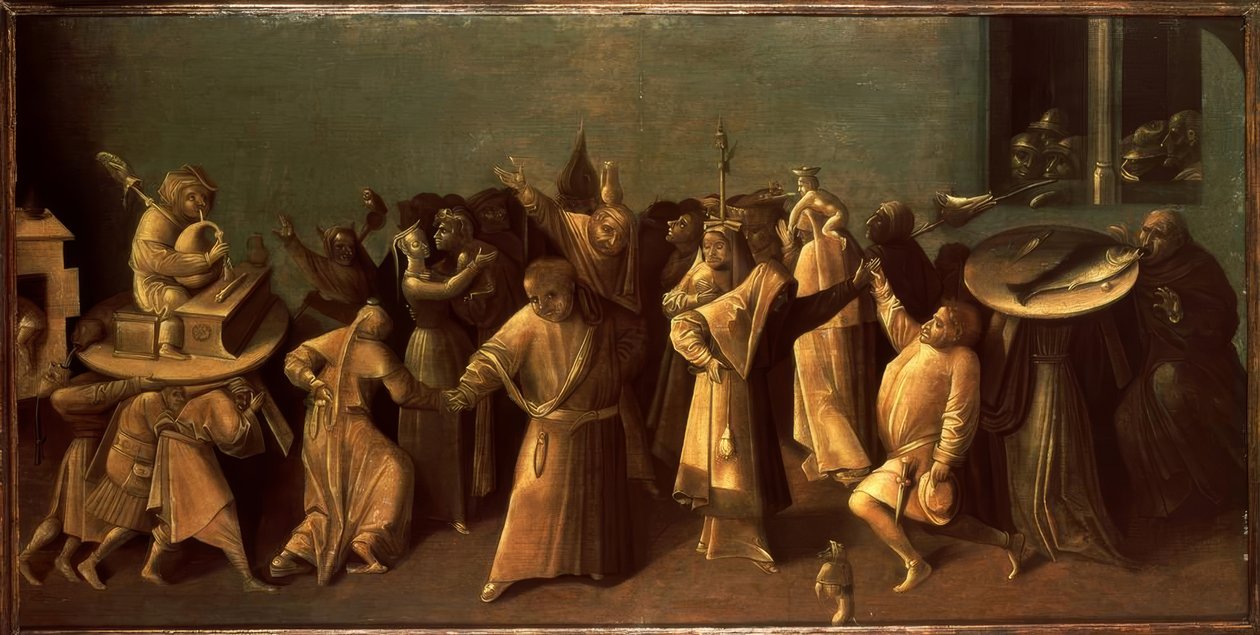 Slaget ved karneval med faste av Hieronymus Bosch