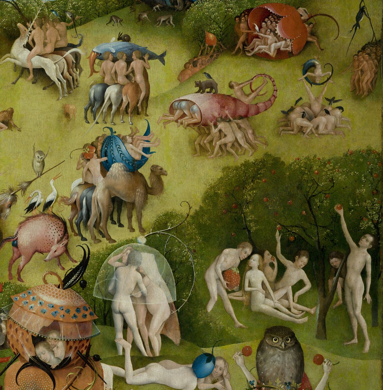 The Garden of Earthly Delights, 1490-1500 av Hieronymus Bosch