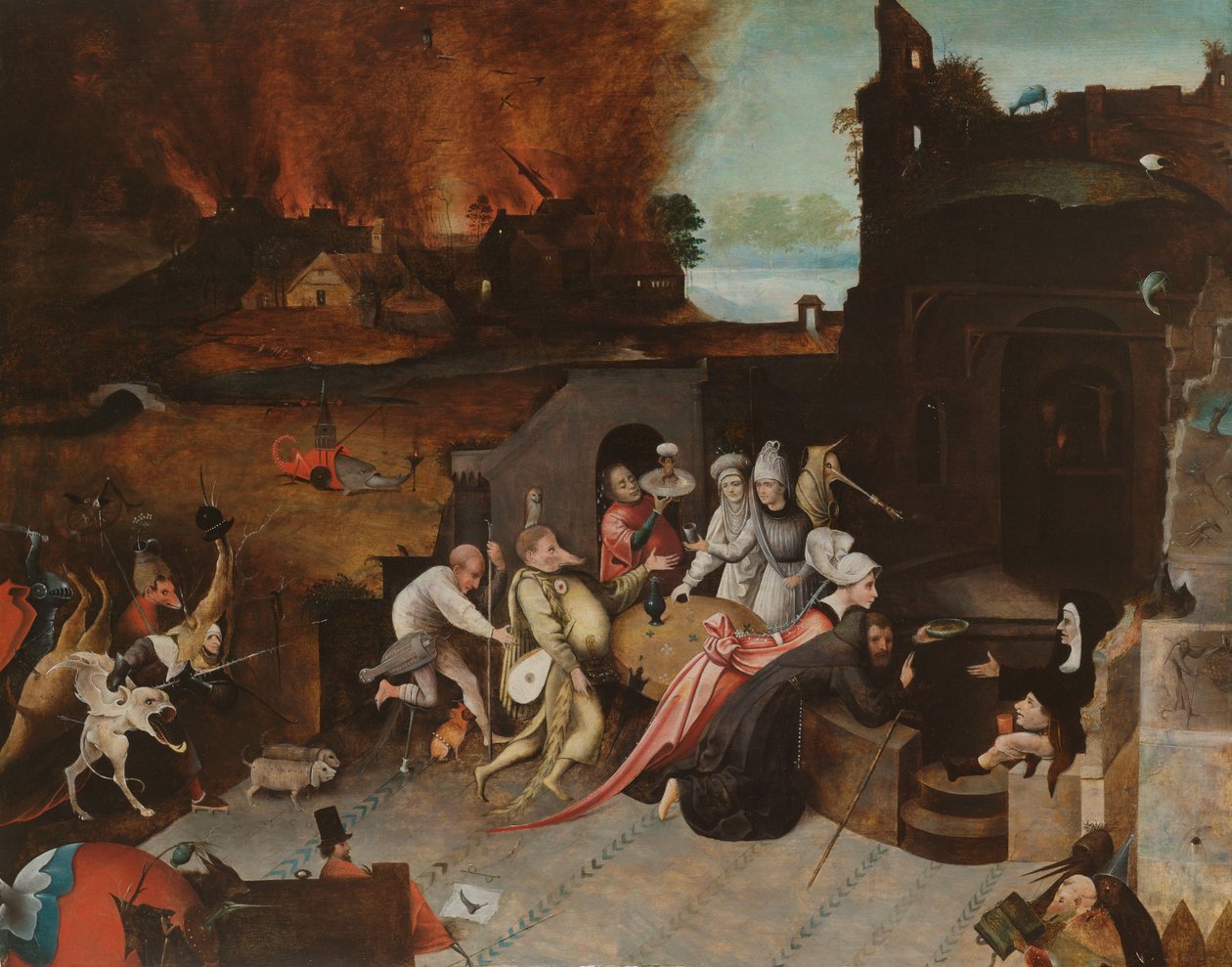 The Temptation of St Anthony, ca. 1530-1600 av Hieronymus Bosch