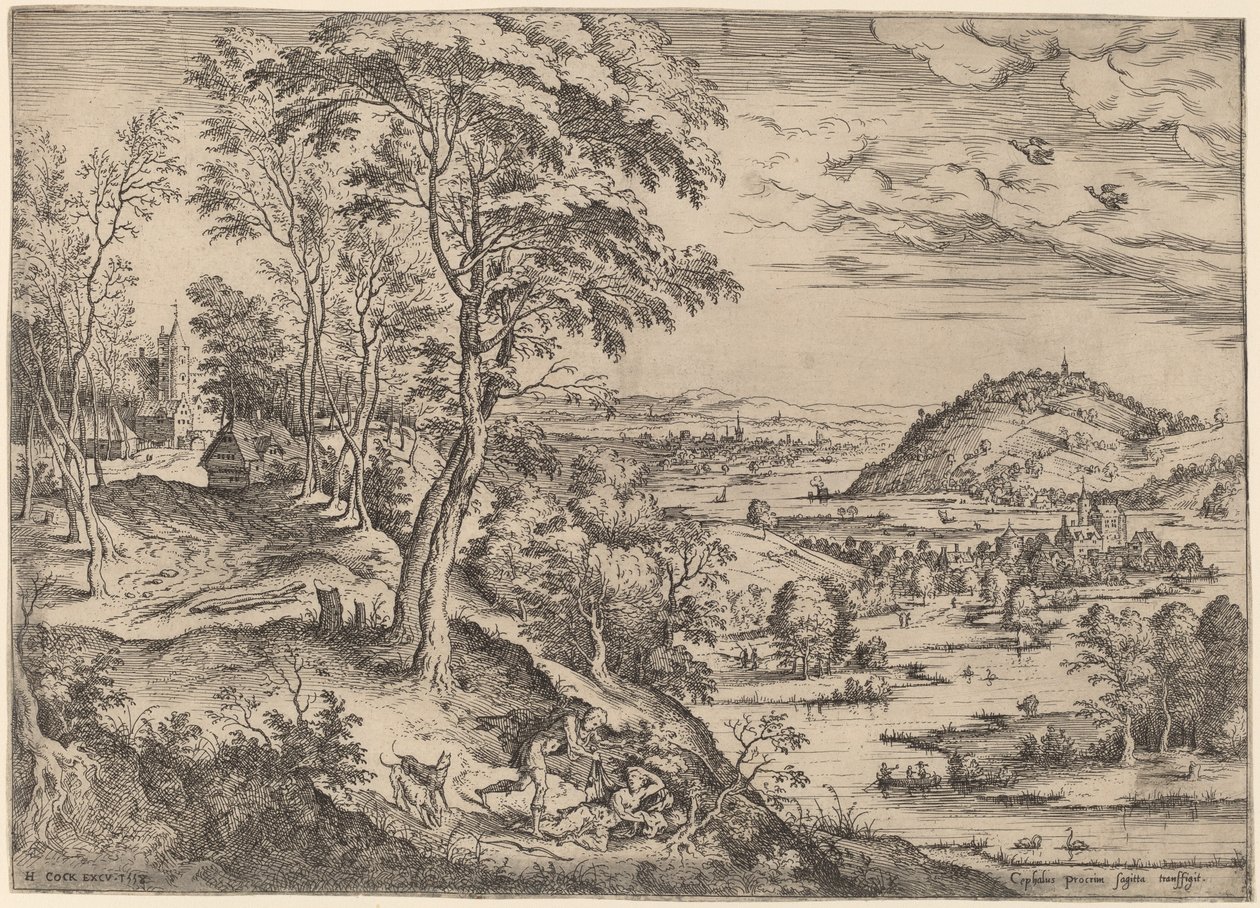 Cephalus og Procris av Hieronymus Cock