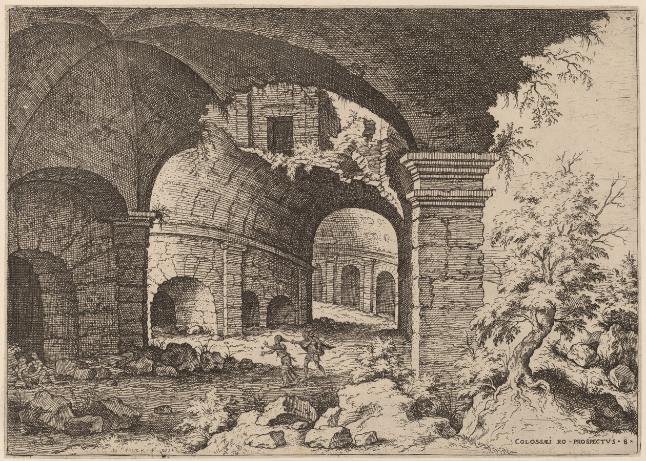 Åttende utsikt over Colosseum av Hieronymus Cock