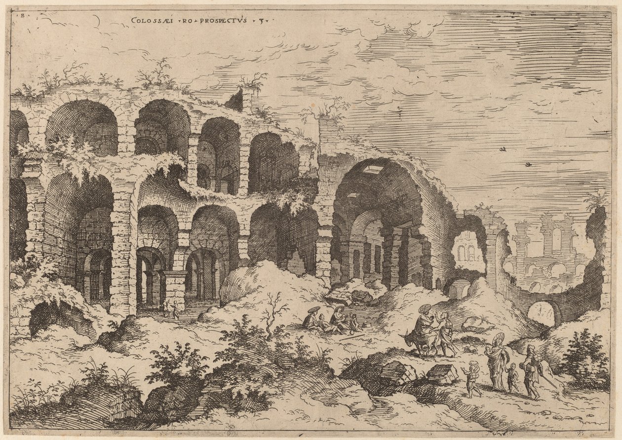 Tredje utsikt over Colosseum av Hieronymus Cock