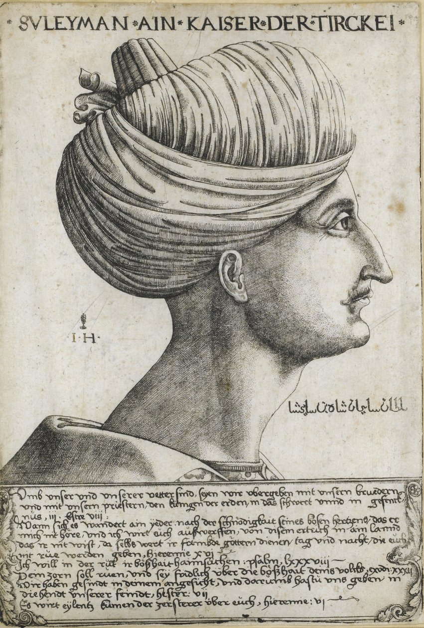 Sultan Suleiman I den storslåtte, ca 1530 av Hieronymus Hopfer