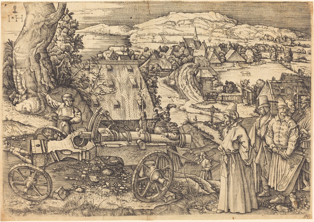 Den store kanonen av Hieronymus Hopfer after Albrecht Dürer