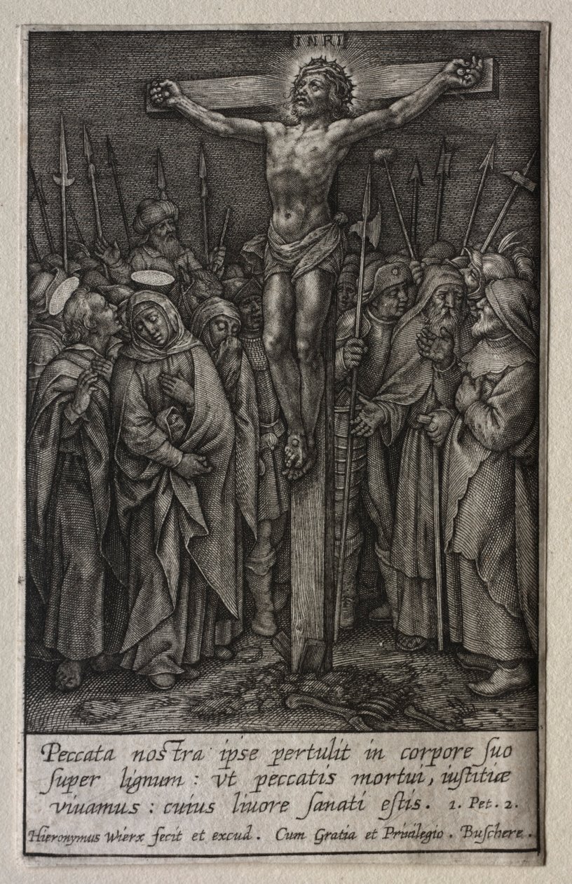 The Passion: The Crucifixion. av Hieronymus or Jerome Wierix