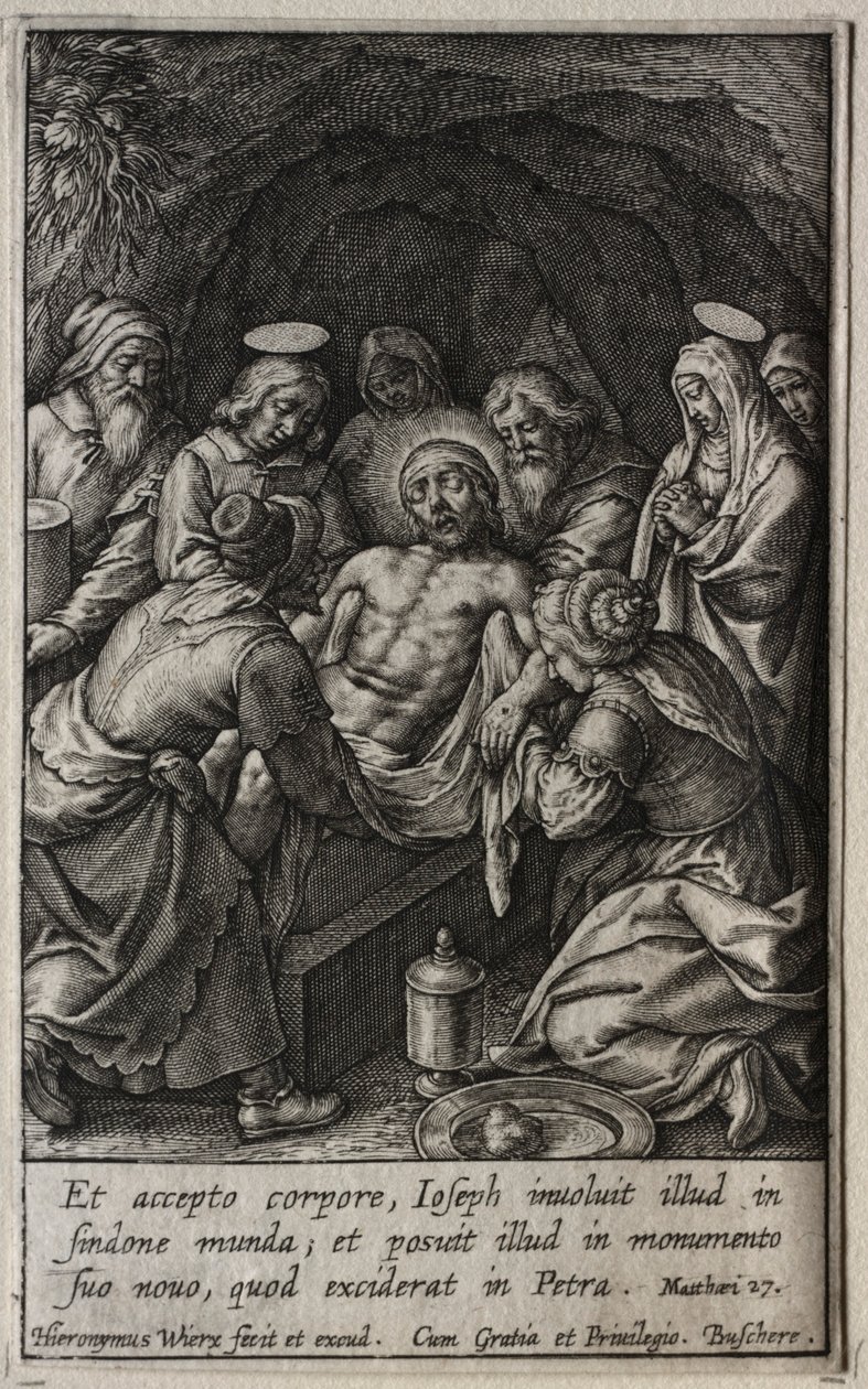 The Passion: The Entombment. av Hieronymus or Jerome Wierix