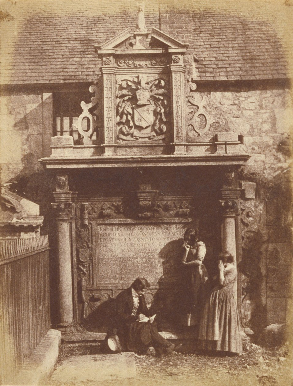 Greyfriars kirkegård, Dennistoun -monumentet med D.O Hill og hans nieser av Hill and Adamson