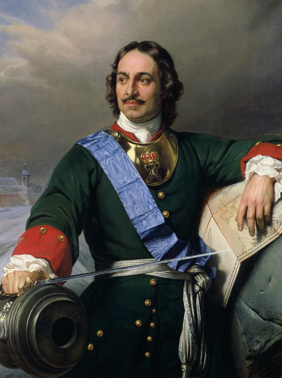 Peter I den store (1672-1725) 1838 (se også 144528) av Hippolyte Delaroche