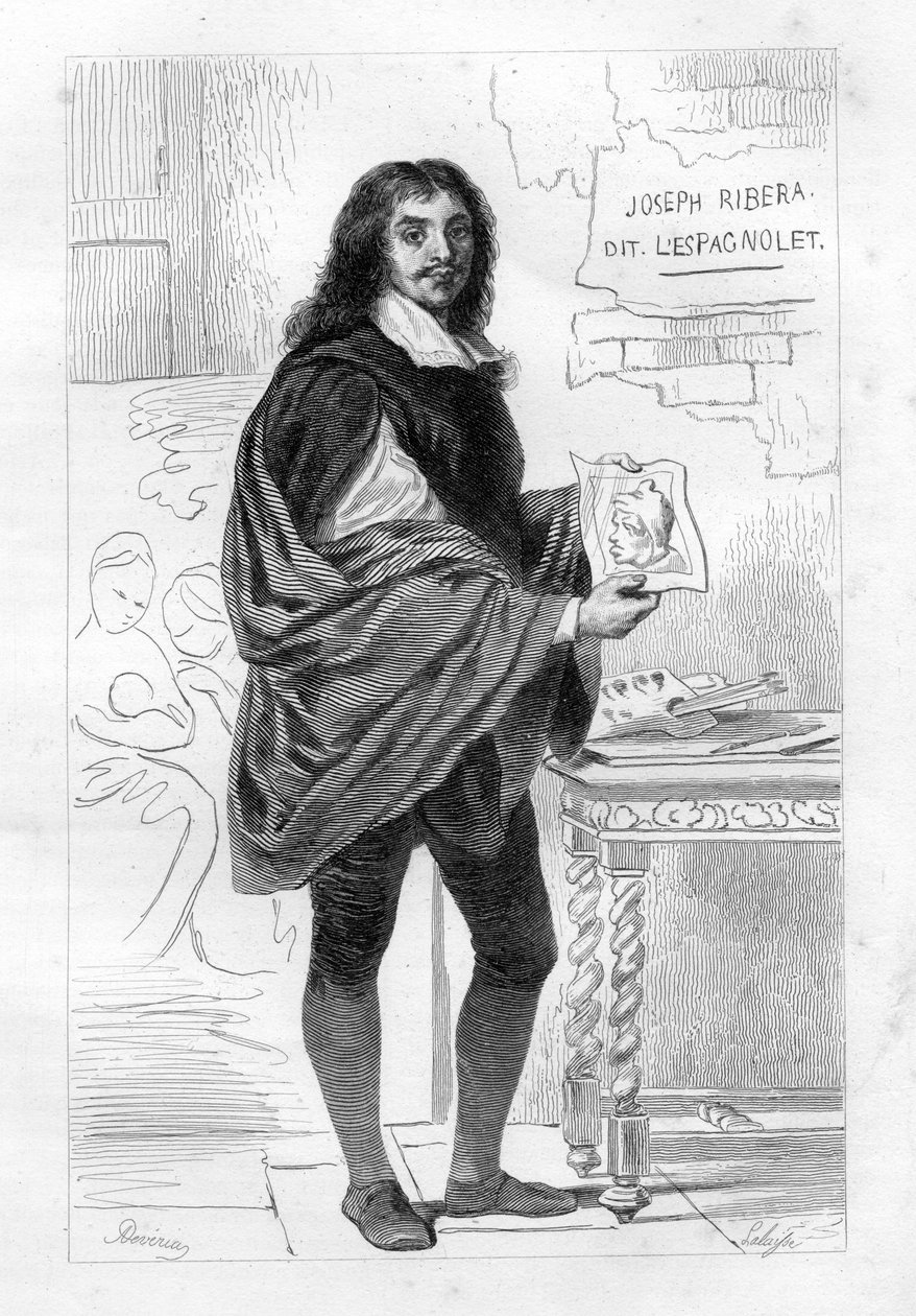 José de Ribera av Hippolyte Lalaise Devéria