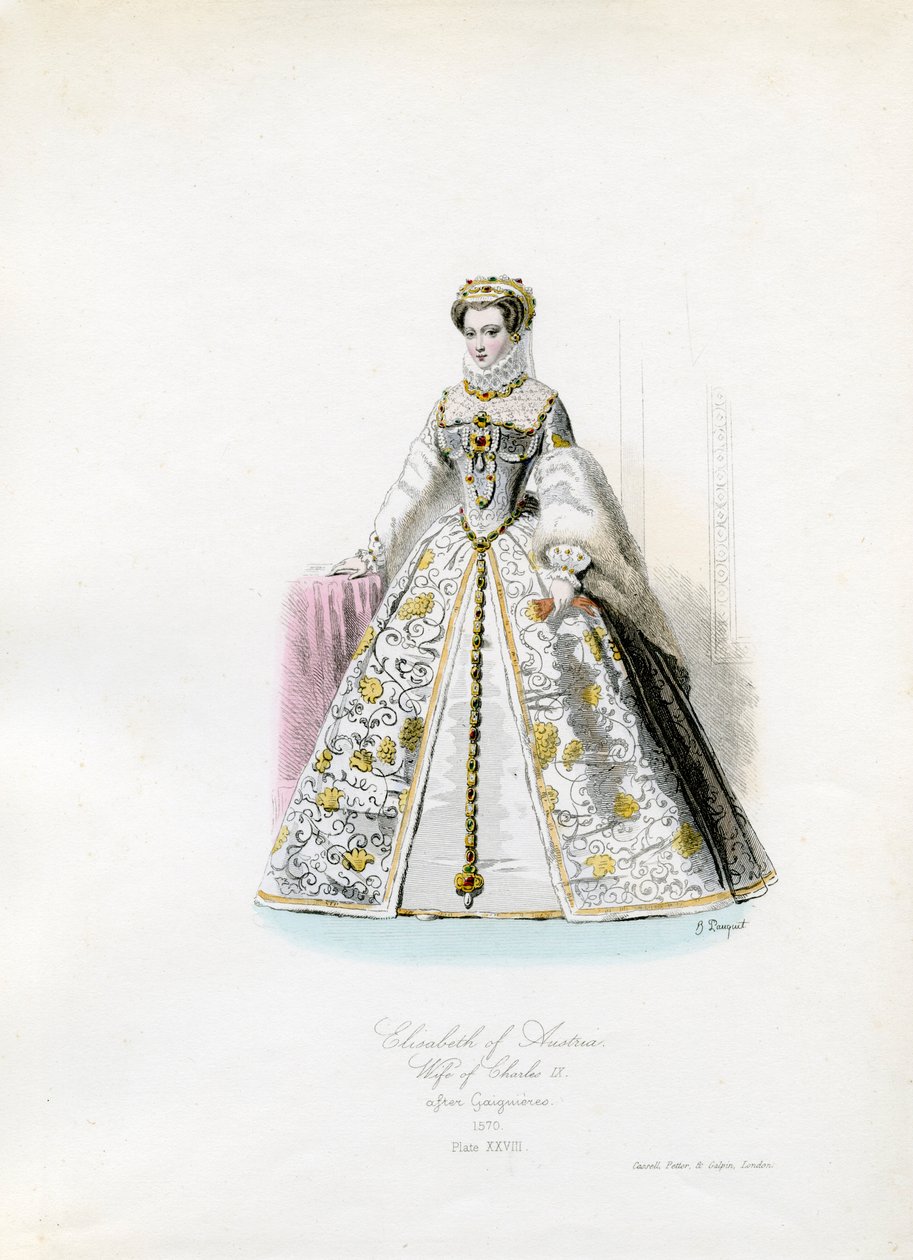 Elisabeth av Østerrike av Hippolyte Louis and Polydore Pauquet