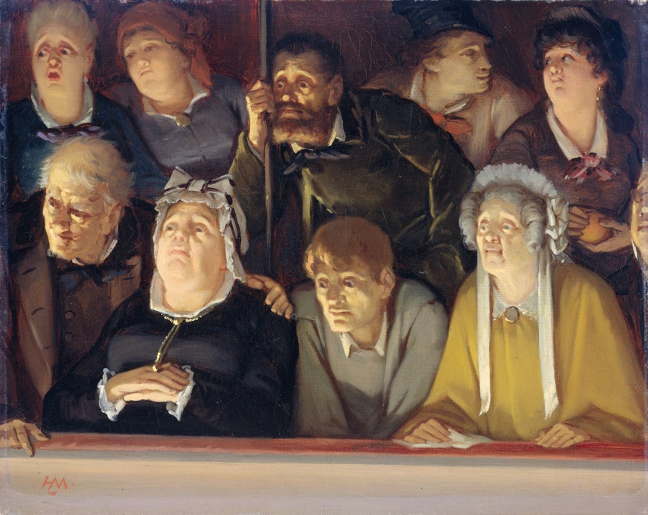 Teaterpublikum av Hippolyte Michaud
