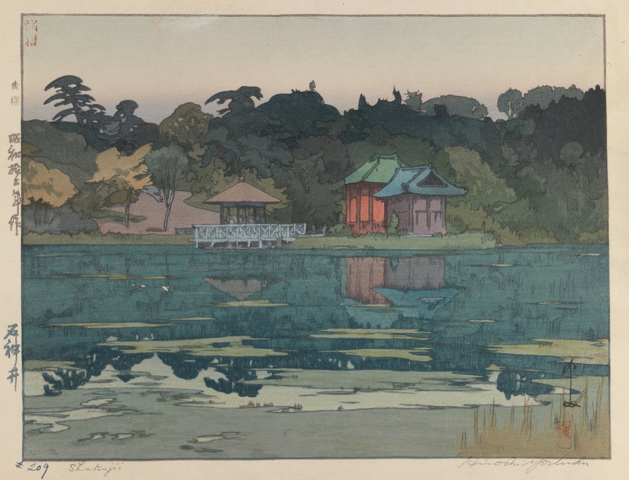 Sakujii (treblokktrykk på papir) av Hiroshi Yoshida