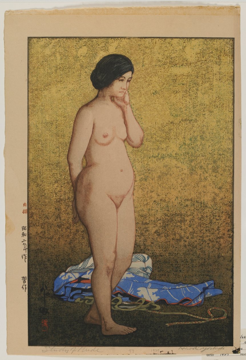 Studie av naken, Showa-æra av Hiroshi Yoshida