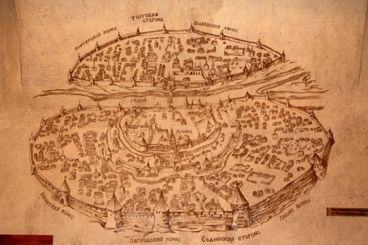 Novgorod-kartet, 1600-tallet av Historical Document