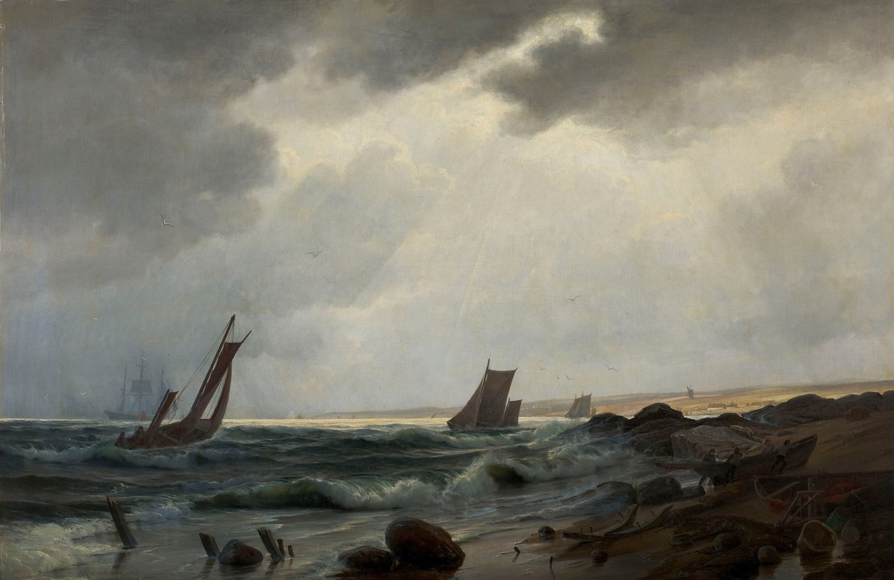 Kystscene nord for Aarsdale av Holger Drachmann