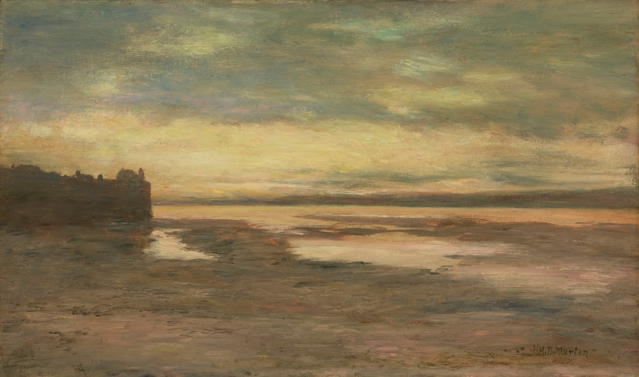 Kveld på Themsen, ca. 1876. av Homer Dodge Martin