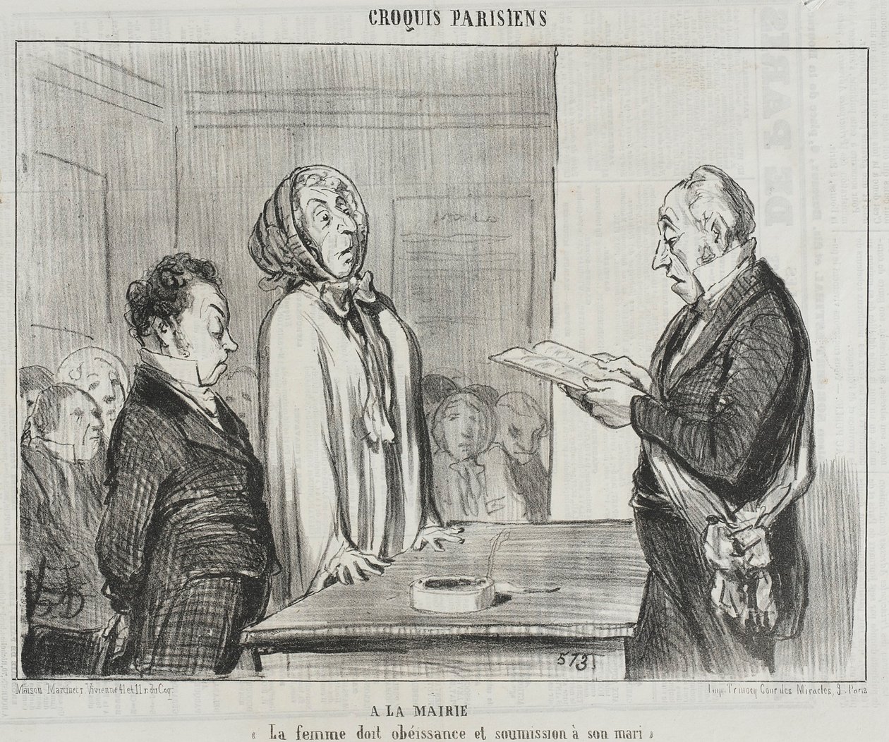Hos ordføreren ... av Honoré Daumier