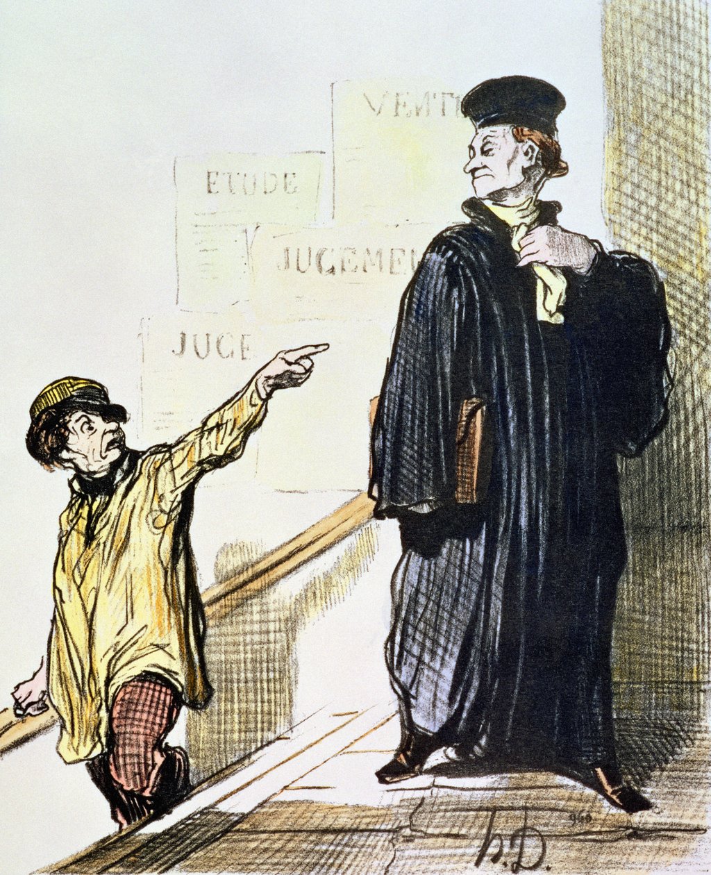 An Unsatisfied Client, fra serien 'Les Gens de Justice', ca. 1846 av Honoré Daumier