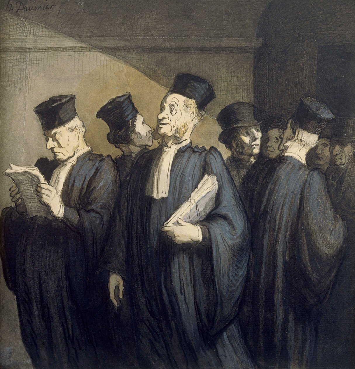 Før høringen av Honoré Daumier
