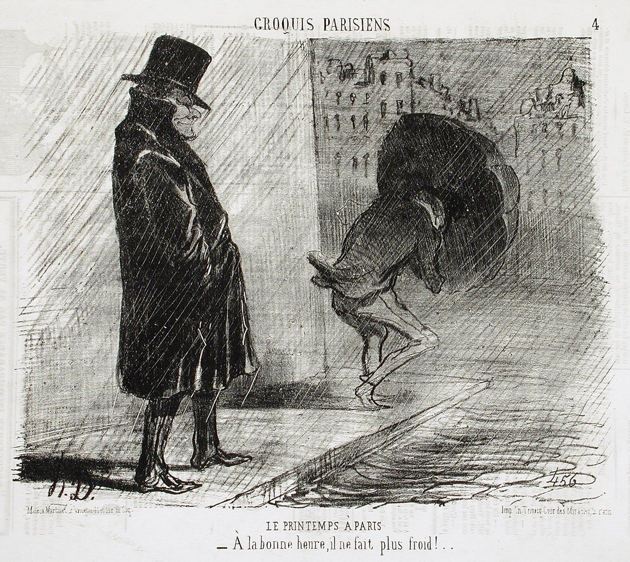Vår i Paris av Honoré Daumier