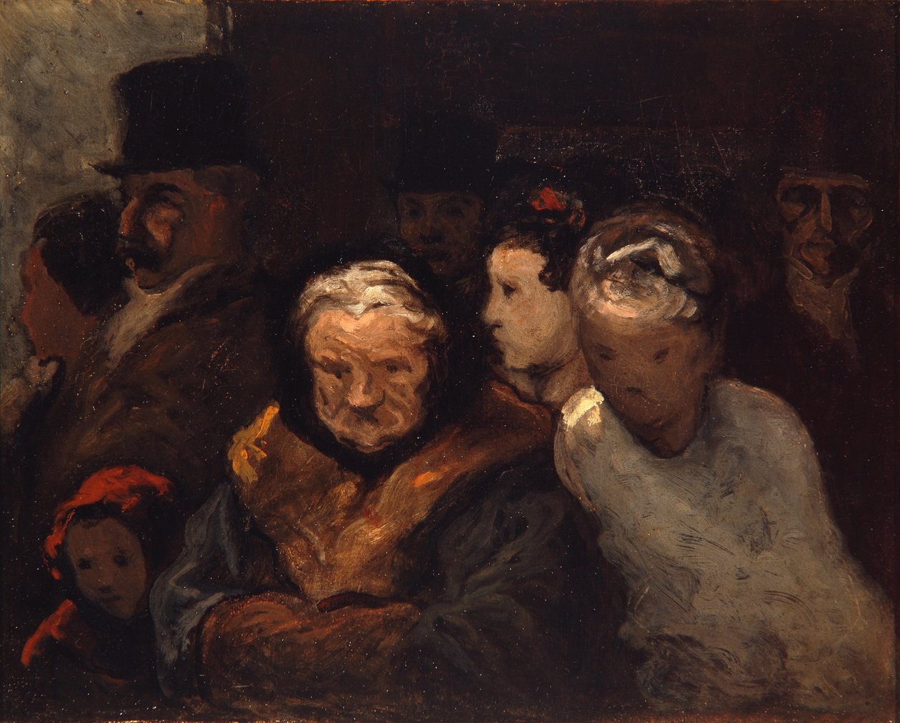 Forlater teatret, ca. 1865 av Honoré Daumier