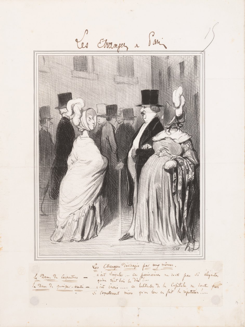 Fremmede stirrer på seg selv av Honoré Daumier