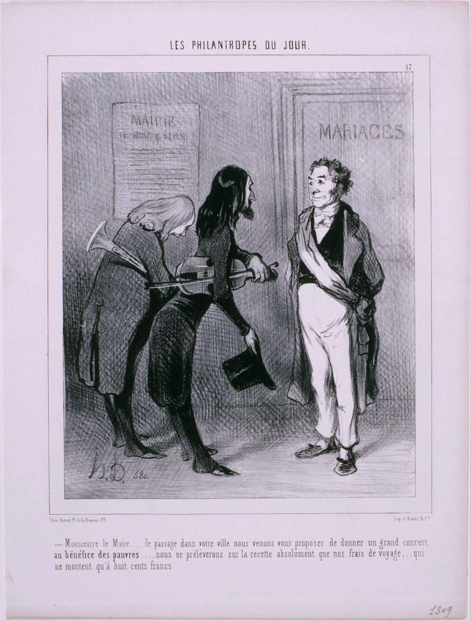 Les Philanthropes du Jour- Mr. Mayor ... Passerer gjennom byen din ... av Honoré Daumier