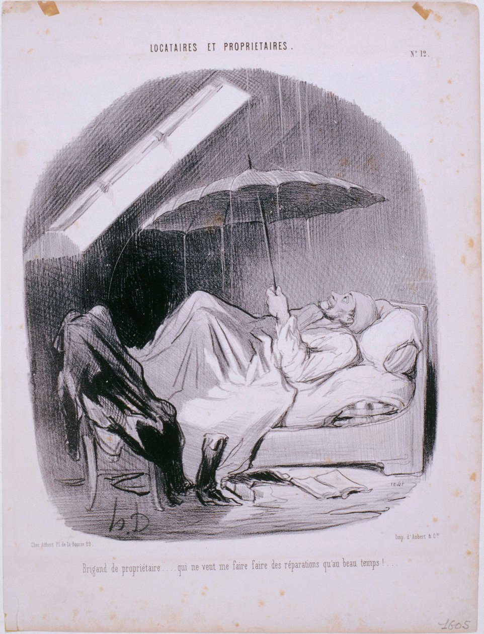 Leietakere og utleiere - Utleier Brigand ... av Honoré Daumier
