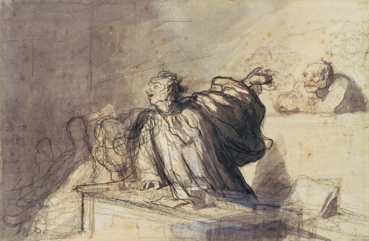 Bønn for forsvaret av Honoré Daumier