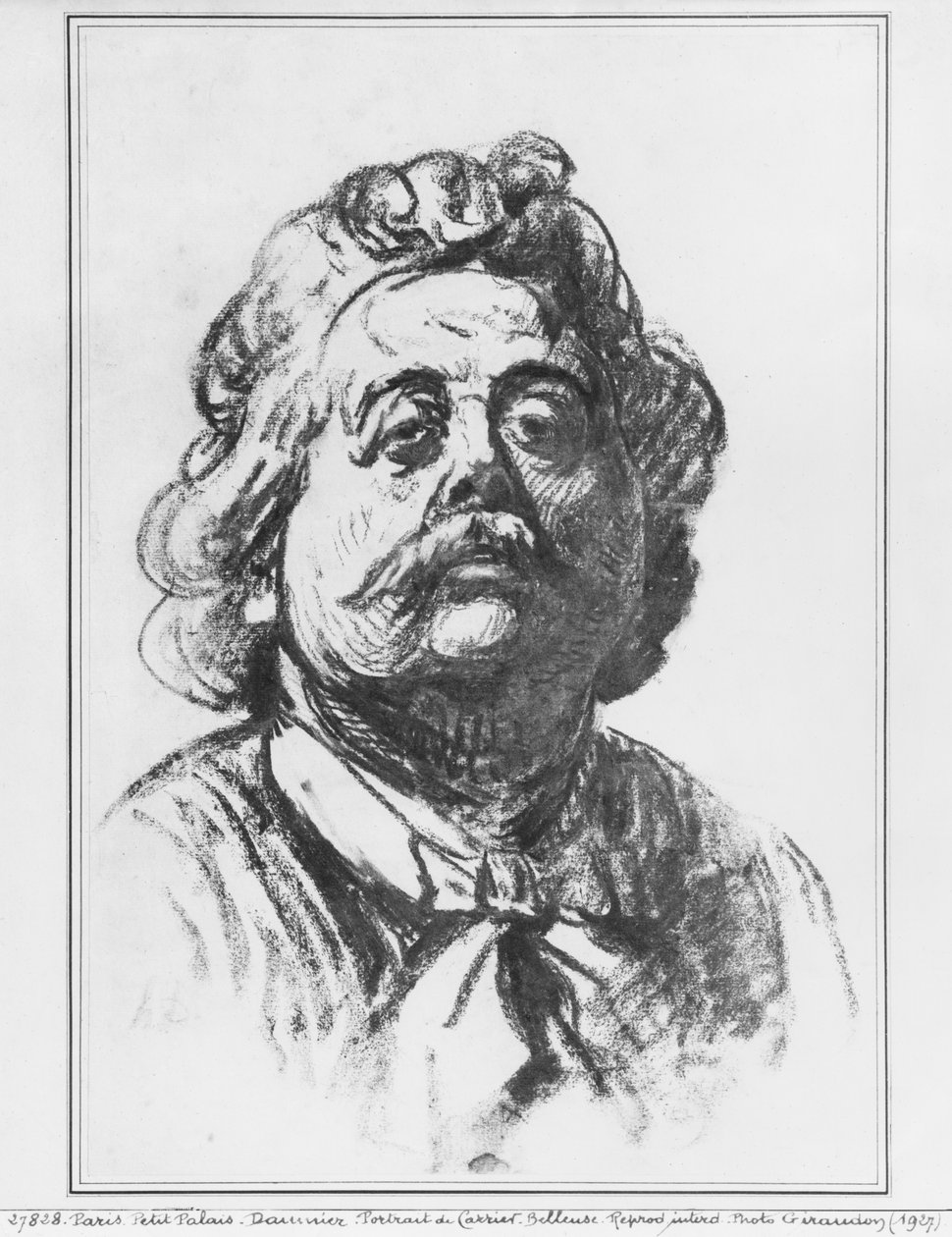 Portrett av billedhuggeren Albert Ernest Carrier-Belleuse, 1863 (kull på papir) av Honoré Daumier