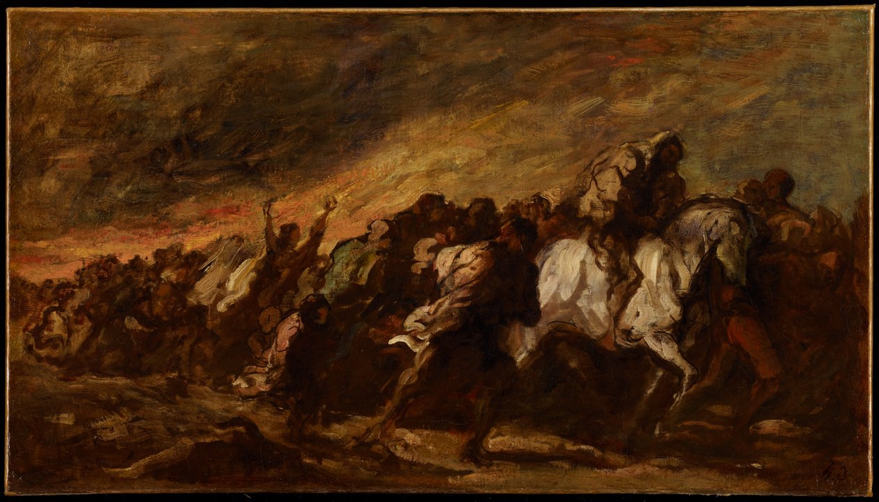 The Fugitives, ca. 1868 av Honoré Daumier