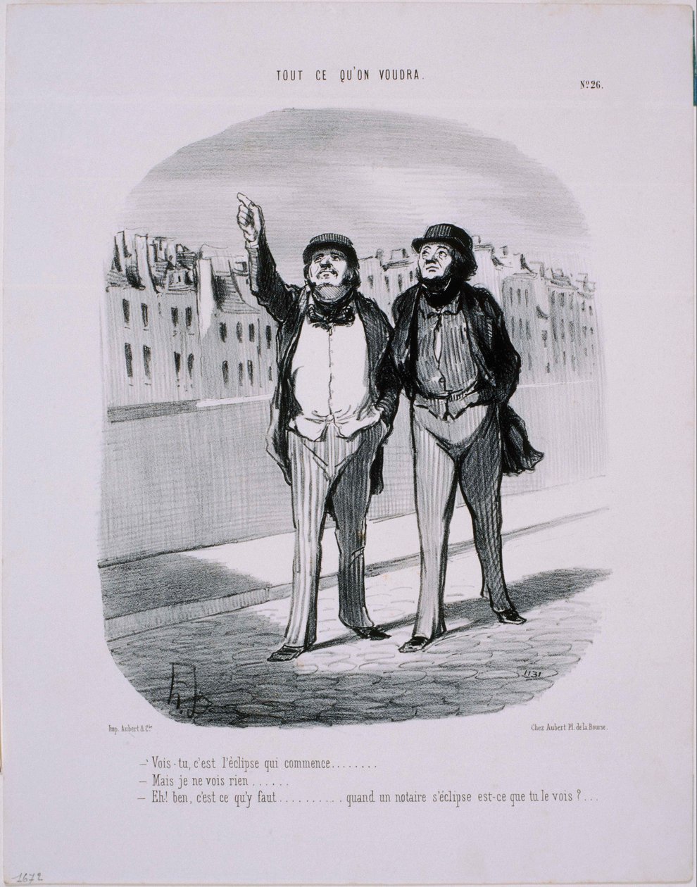 Uansett hva vi vil- Du ser, denne formørkelsen som begynner ... av Honoré Daumier