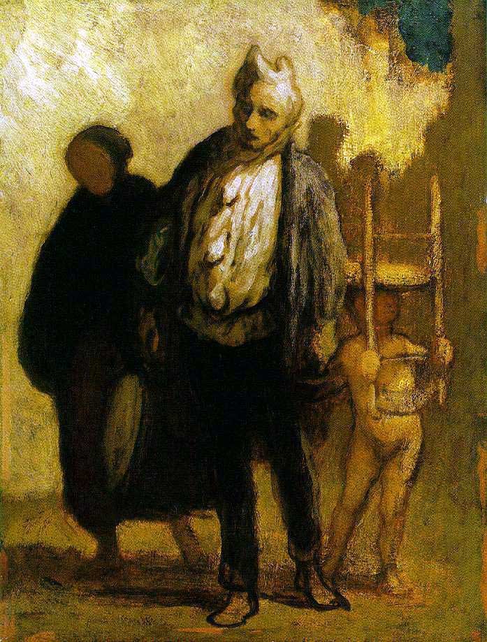 Vandrende Saltimbanques av Honoré Daumier
