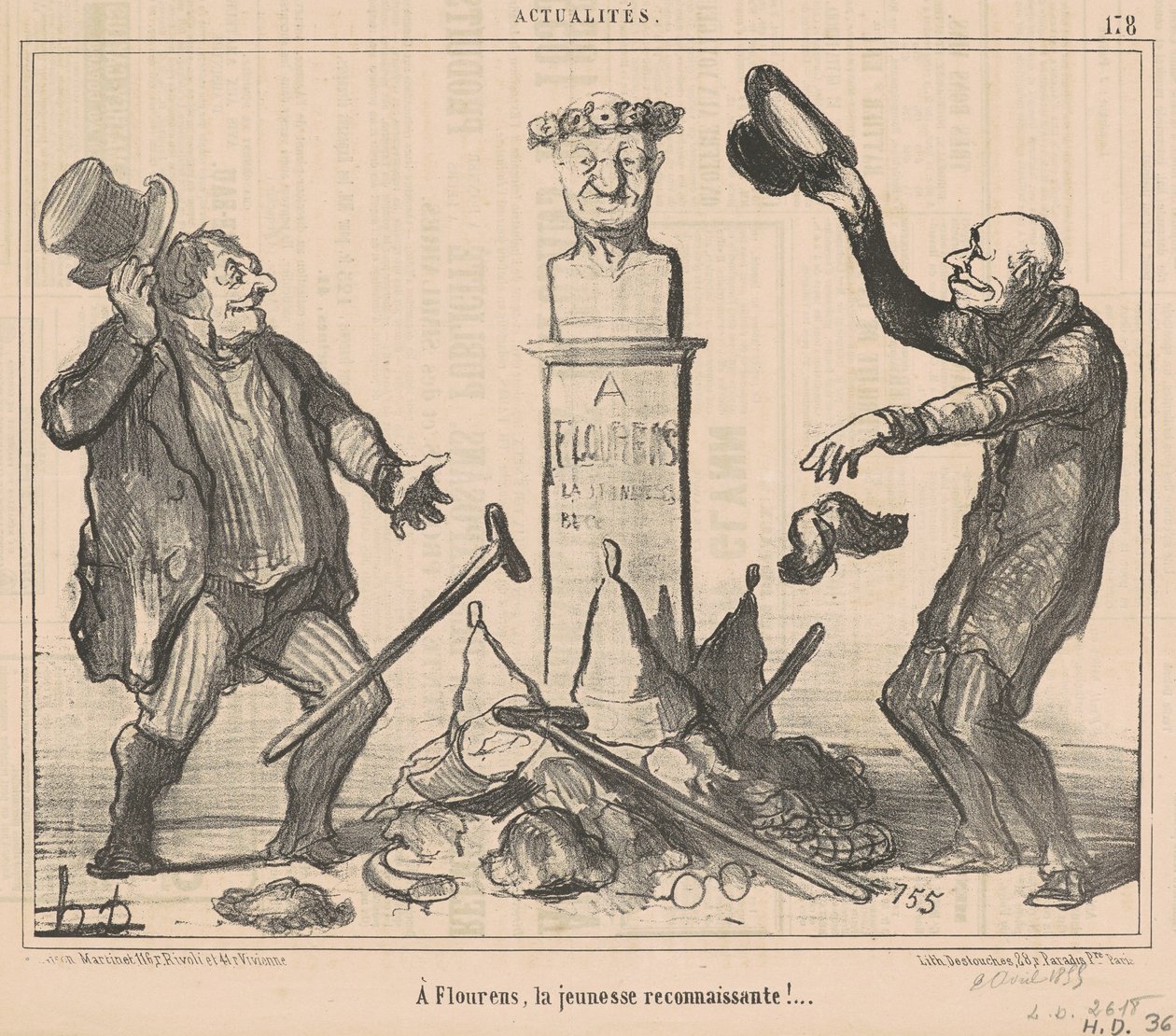 I Flourens, den takknemlige ungdom! av Honoré Daumier