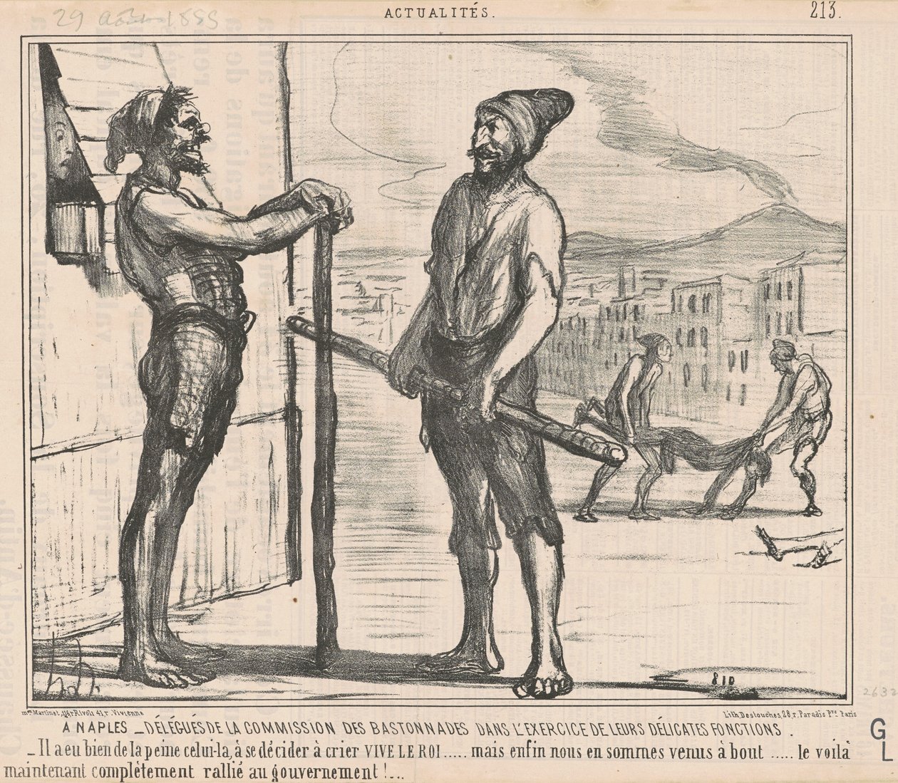 I Napoli: Delegater fra kommisjonen ... av Honoré Daumier