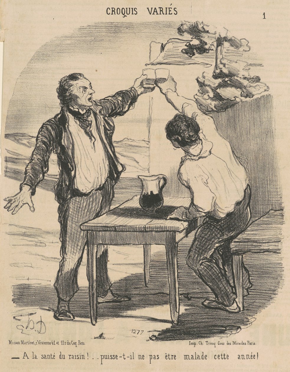 Til helsen til druen! ... av Honoré Daumier
