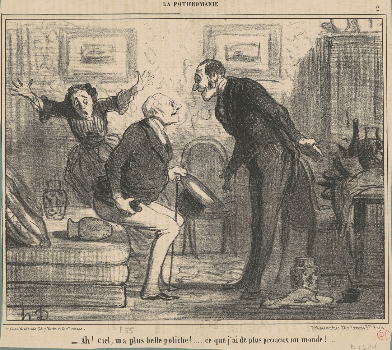Ah! Himmel, min vakreste potiche! ... av Honoré Daumier