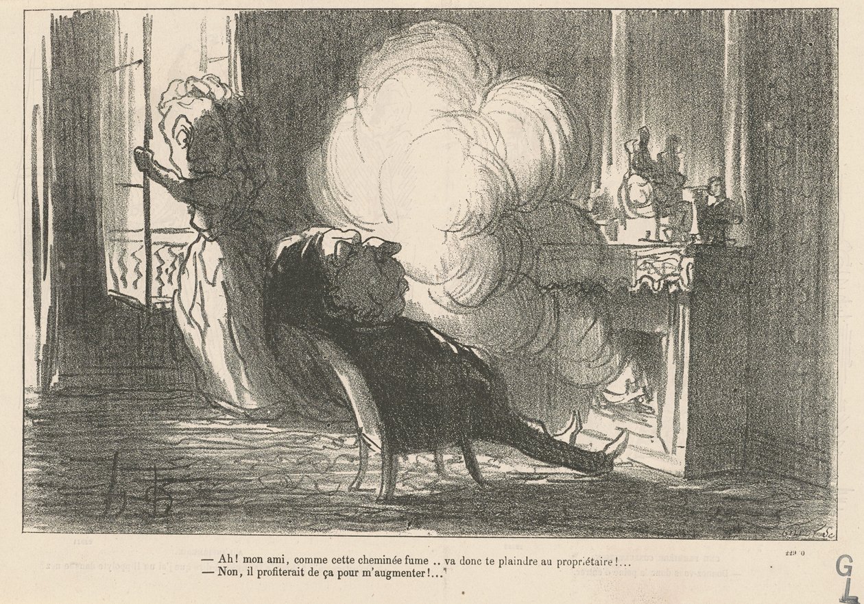 Ah! ... Når denne skorsteinen ryker ... av Honoré Daumier