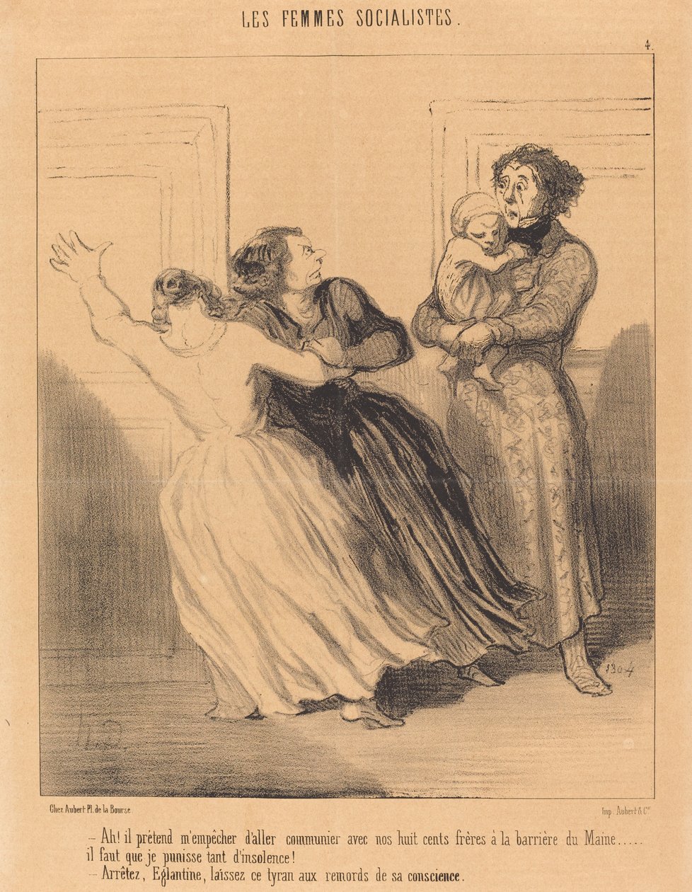 Ah! han later som om han hindrer meg i å gå... av Honoré Daumier