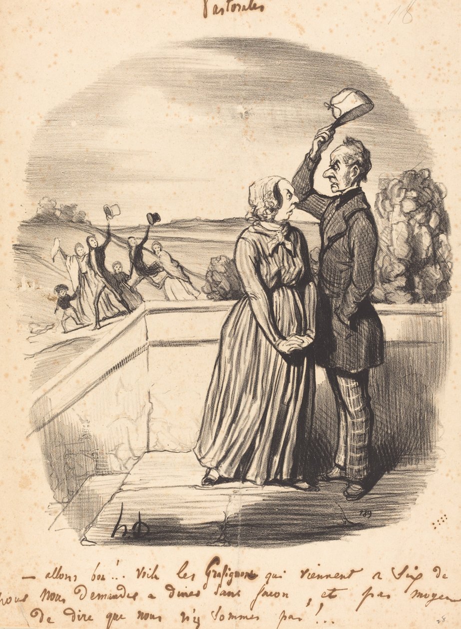 Kom igjen!...her er grafignonene... av Honoré Daumier