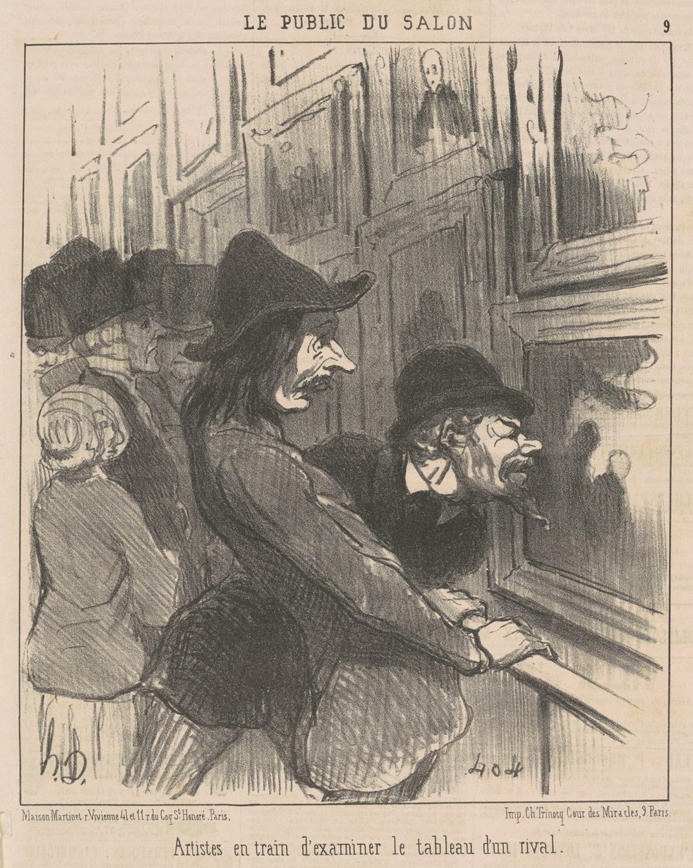 Kunstnere undersøker... av Honoré Daumier