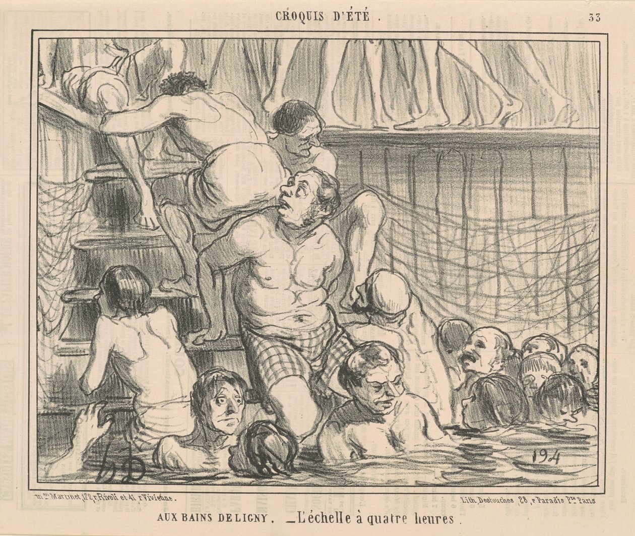 Ved Deligny-badene av Honoré Daumier